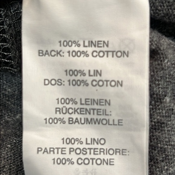 J. Crew Linen Tee M Color Block Striped Sleeve Cotton Blend Casual Preppy - Picture 9 of 9